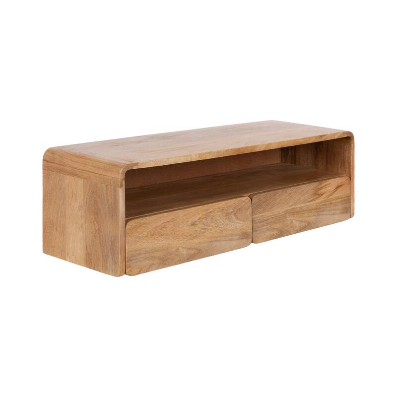 Kate and Laurel Kato Wood Floating Console Table - 30x10x9 - Natural