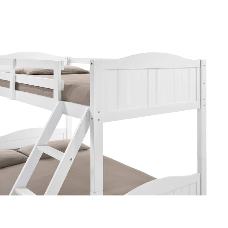 Arlo Transitional Wood Frame Bunk Bed with Ladder