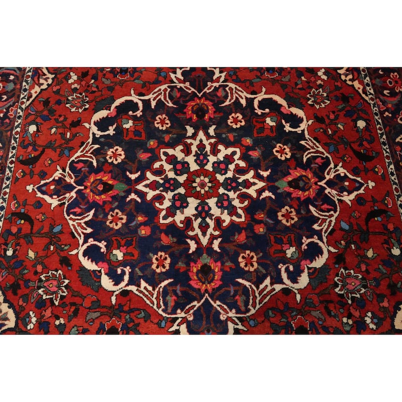 Hand Knotted Oriental 100% Wool Carpet Traditional Floral Oranges & Rust Bakhtiari Area Rug - 10' 3'' X 6' 10''