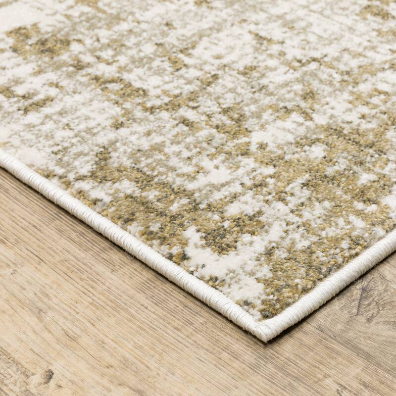 Vista Home Vance Distressed Abstract Beige/Cream Area Rug
