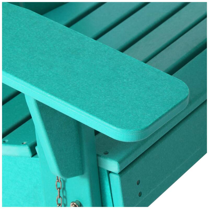 Laguna Outdoor Folding Adjustable Adirondack Chair with Cup Holder & Hideaway Ottoman (Set of 2)