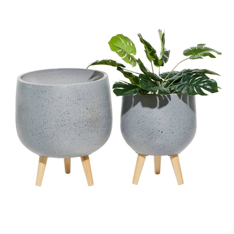 MgO Contemporary Planter (Set of 2) - S/2 17", 15"H