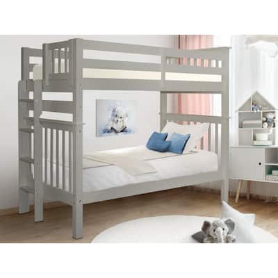 Taylor & Olive Trillium Tall Twin over Twin Bunk Bed with End Ladder