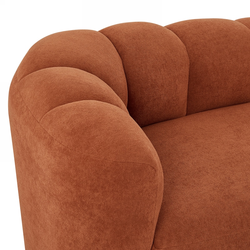 Christopher Knight Home - Modern Curved Upholstered Sofa with Sculptural Bubble Back