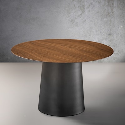 CraftHome Outdoor Modern and Elegant Single Round Coffee Table with Sturdy Iron Base