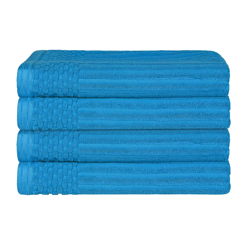 Superior Soho Ribbed Cotton Bath Towel Set of 4