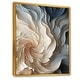 preview thumbnail 8 of 7, Designart "White And Blue Feather Spiral II" Abstract Geometric Blue Wall Decor - Modern Entryway Framed Wall Art Print