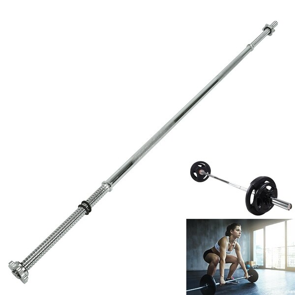 NEW Fitness Weight Bar 5FT Barbell 1 Inch Solid Chrome Workout Exercise Lifting N A Bed Bath Beyond 34645708