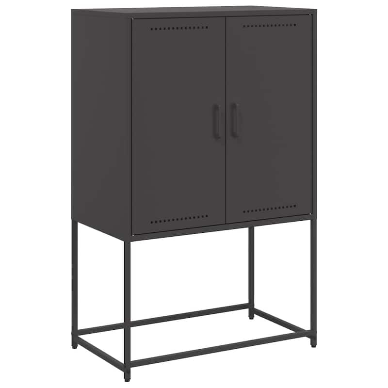 vidaXL Highboard Storage Side Cabinet Cupboard Living Room Furniture Steel - 26.9 x 26.9 x 42.1