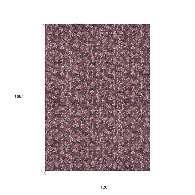 HomeRoots Floral Transitional Rectangle Outdoor Rug