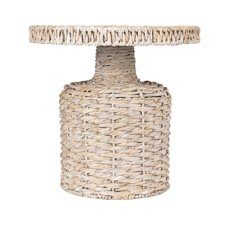 Hand-Woven Water Hyacinth Table