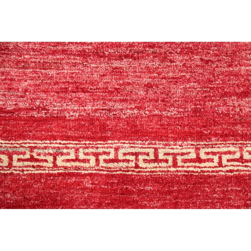 Bordered Gabbeh Kashkoli Oriental Runner Rug Hand-knotted Wool Carpet - 2'7" x 8'10"