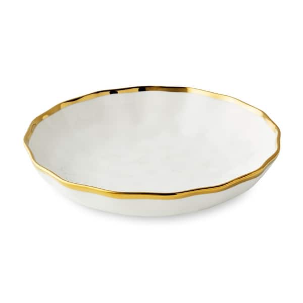 Certified International Regency Gold Soup/Cereal Bowls 9" x 2", Set of 4 - 9.25"W x 2.00"H x 9.25"D