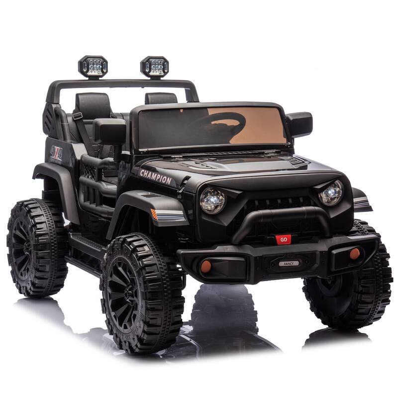 24V Two-Seater Kids Ride On Electric Car W/Parents Control,400w Motor,Provide A Speed Of 1.86-4.35mph For Kids Of 3+