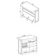 preview thumbnail 6 of 4, Joe Aged Oak 5-shelf Composite Wood Home Bar Wine Cabinet