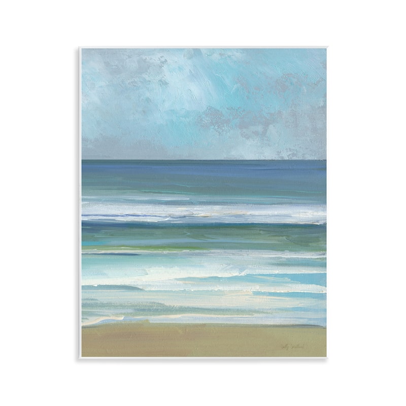 Stupell Calming Blue Waves Impression Wall Plaque Art Design By Sally Swatland - 11 x 14