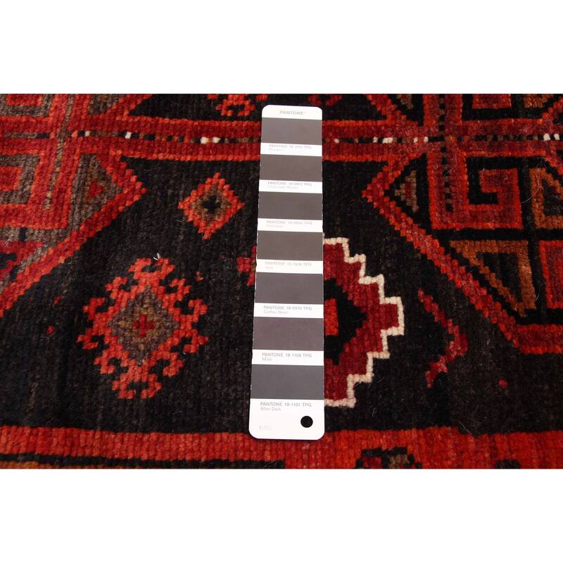 ECARPETGALLERY Hand-knotted Melis Vintage Black, Red Wool Rug - 5'3 x 7'3