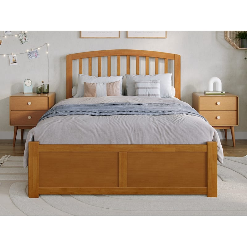 Richmond Full Solid Wood Platform Bed with Footboard & Full Trundle