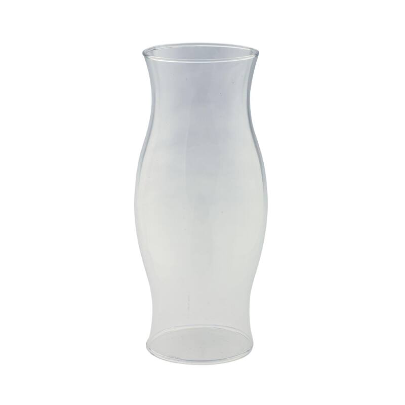 11.5" Clear Solid Glass Hurricane Candle Holder