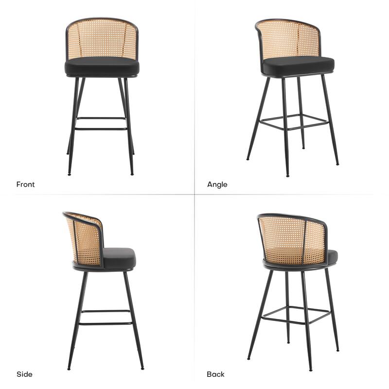 26"/29" Rattan Upholstered Bar Stool /Counter Stools Set of 2/3/4