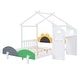 preview thumbnail 14 of 16, Full Size Platform Bed with Windmill, Flower Decor & Desk - Creative Design