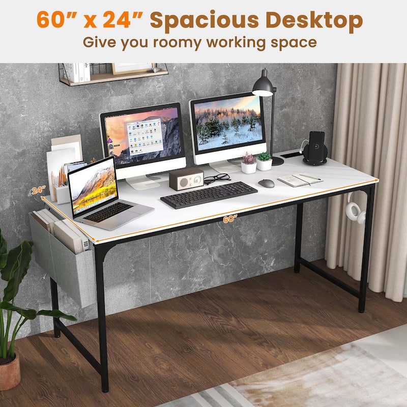 Costway Set of 2/4/6 Meeting Room Desk with Charging Station &