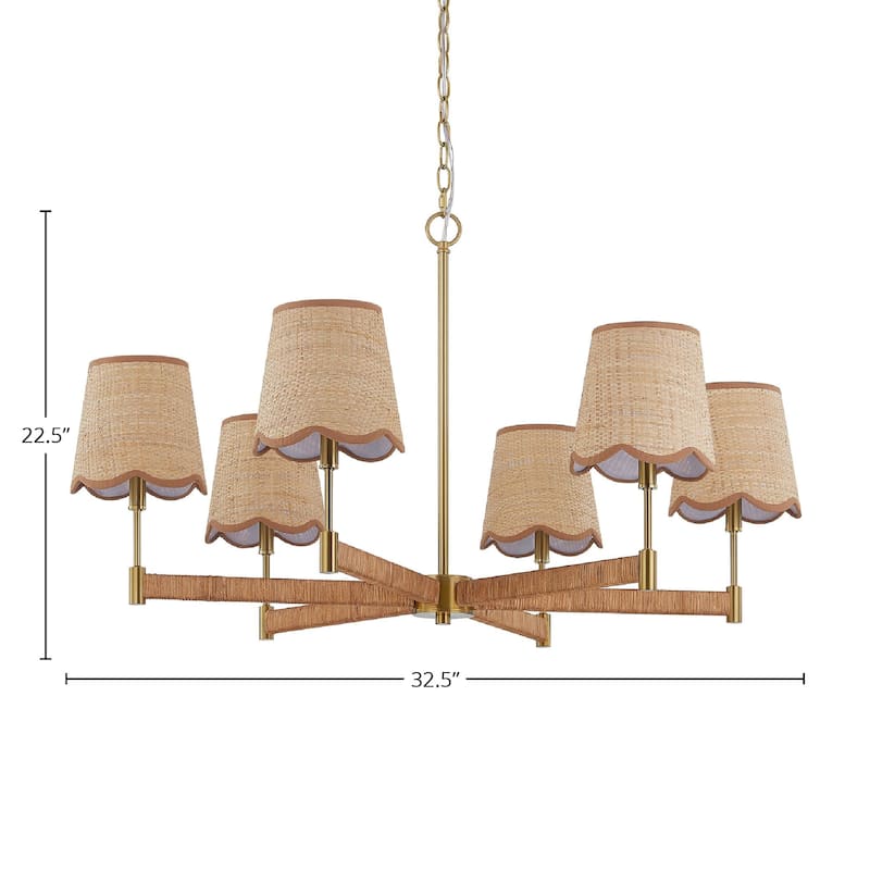Beck 6-Light Chandelier, Natural