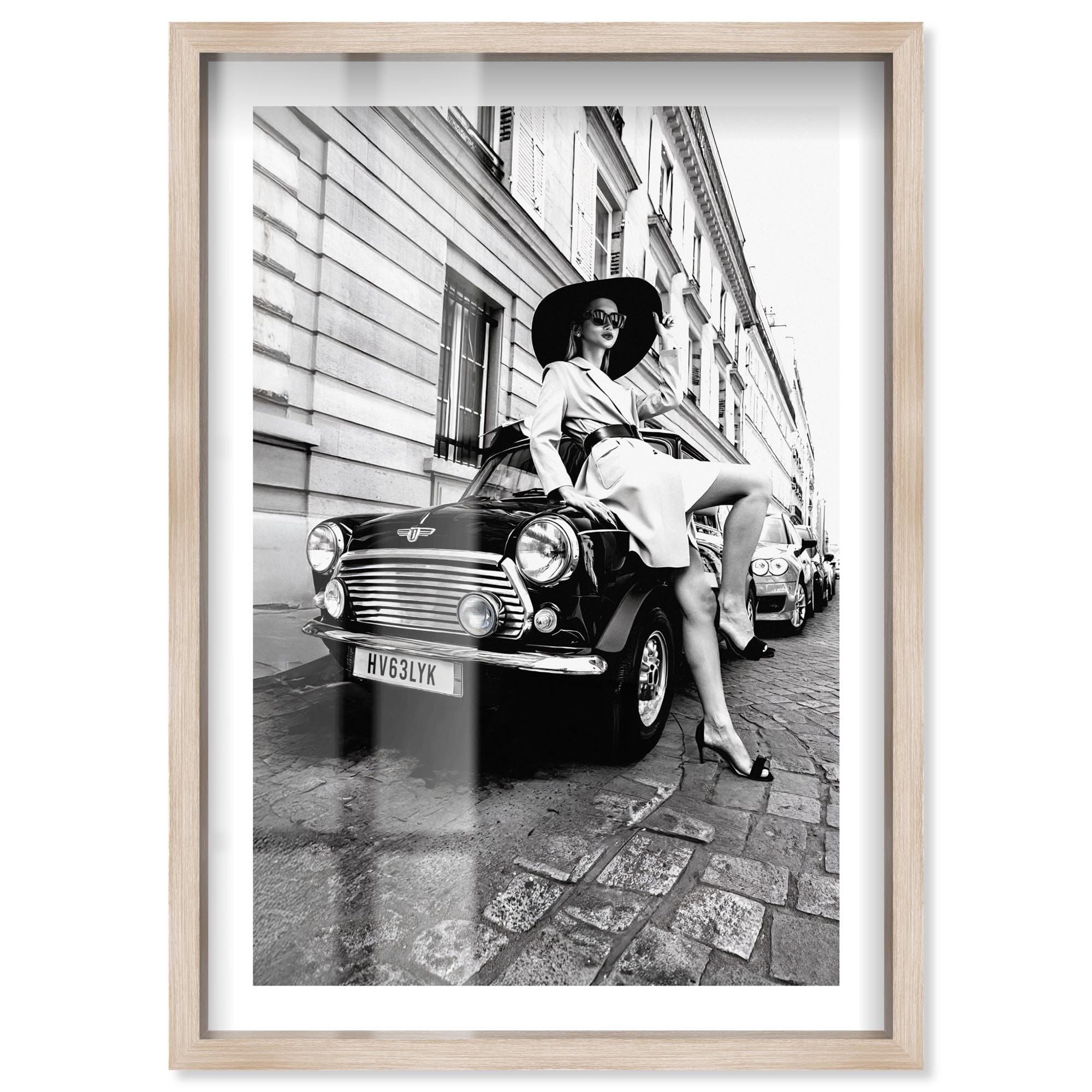Elegant Lady Shopping in London Fashion Shadowbox Print by Notoriart
