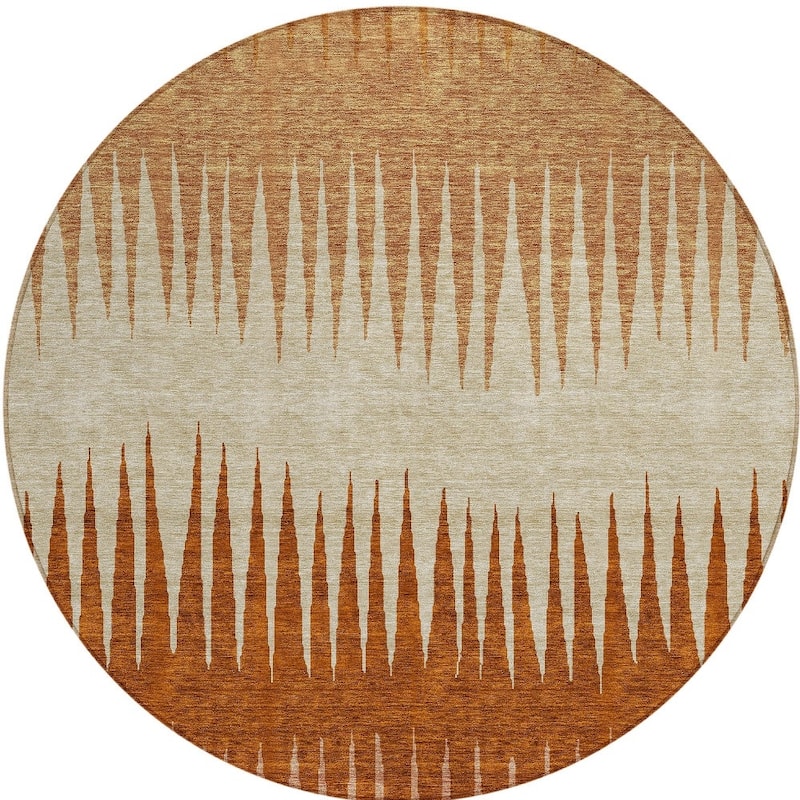 HomeRoots Striped Transitional Rectangle Outdoor Rug