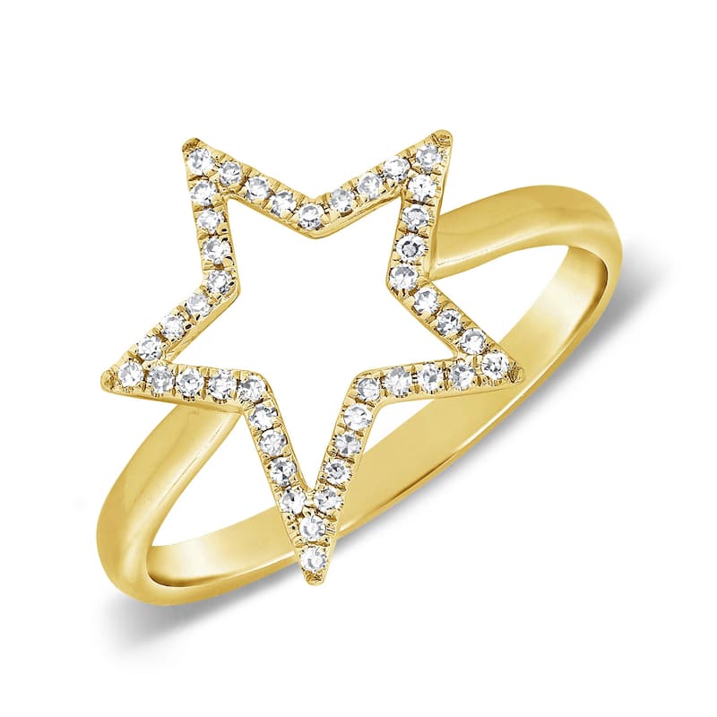 Joelle Collection Diamond Star Ring 14K Gold 1/6 ct. TDW