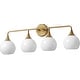 preview thumbnail 1 of 9, Maxim 21224MR Neve 4 Light 31" Wide Bath Vanity Light Natural Aged Brass