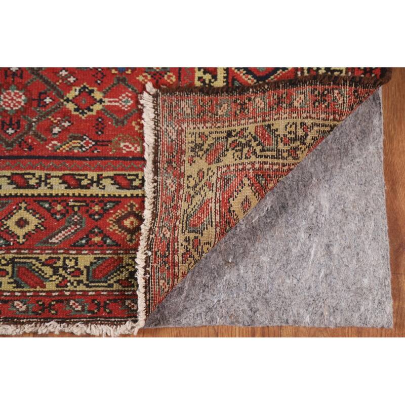Pre-1900 Antique Bakhtiari Persian Runner Rug Handmade Wool Carpet - 3'4"x 15'8"