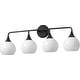preview thumbnail 1 of 9, Maxim 21224MR Neve 4 Light 31" Wide Bath Vanity Light Black