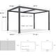 preview thumbnail 26 of 74, PURPLE LEAF Outdoor Louvered Pergola with Adjustable Metal Roof for Patio Pergola