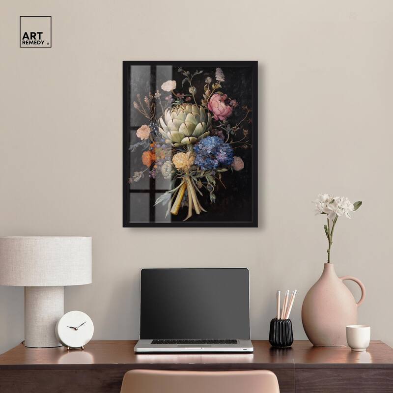 Moody Artichoke II Shadowbox by Art Remedy