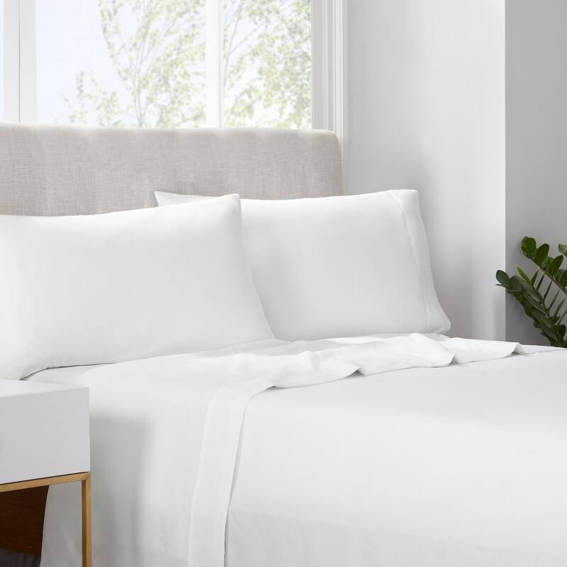 Serta Simply Clean Antimicrobial Sheet Set - White - King