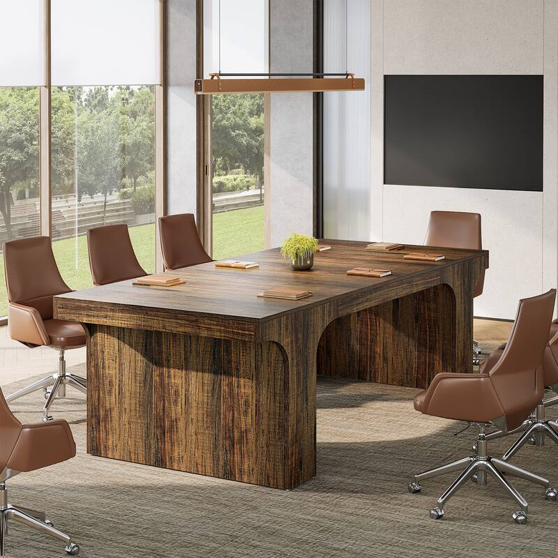 Large Executive Conference Table, Office Meeting Table, Boardroom Computer Writing Desk Workstation Accent Table