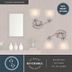 preview thumbnail 4 of 10, Bellwood Traditional Bathroom Vanity Wall Lighting Fixture, Glass Shade, Dimmable, LED Compatible, Over the Mirror Mount