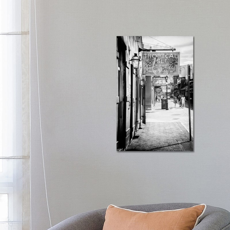 iCanvas "Black NOLA Series - Street Life New Orleans" by Philippe Hugonnard Canvas Print - 26x18x1.5