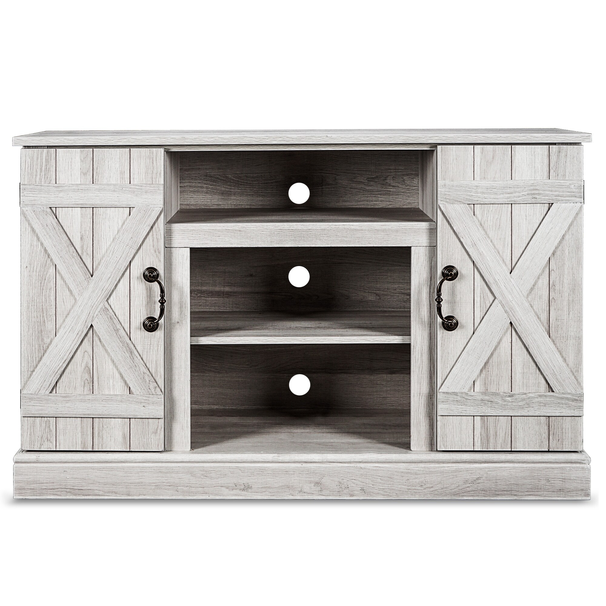 Shop Belleze Rustic Wood Tv Stand For Tv S Up To 50 Living Room