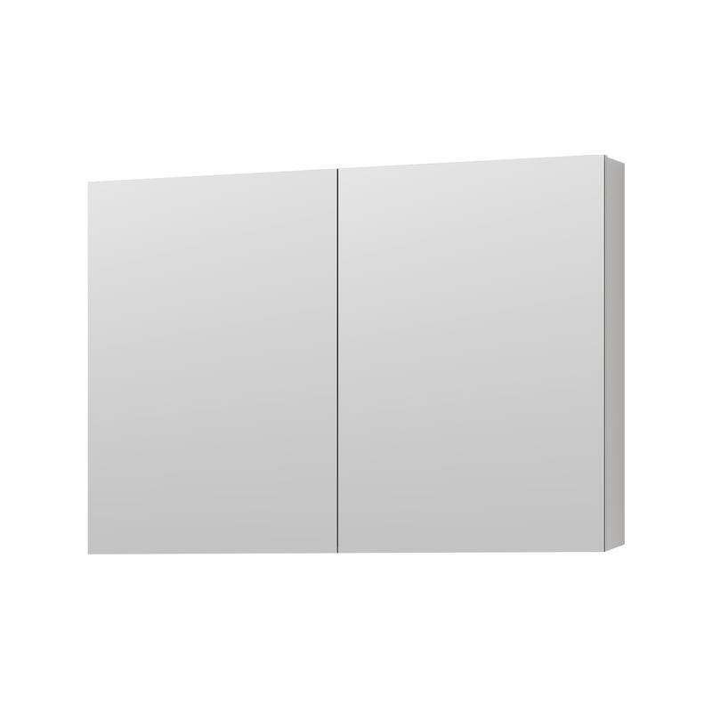 Wall Mounted Bathroom Medicine Cabinet with HD Mirror, Recessed or Surface Mount, Storage for Cosmetics & Personal Care