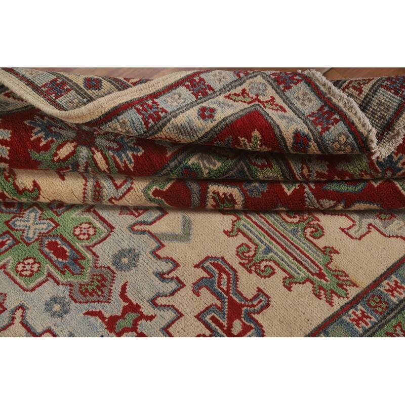 Kazak Area Rug Hand-Knotted Traditional Wool Carpet - 4'11" x 6'6"