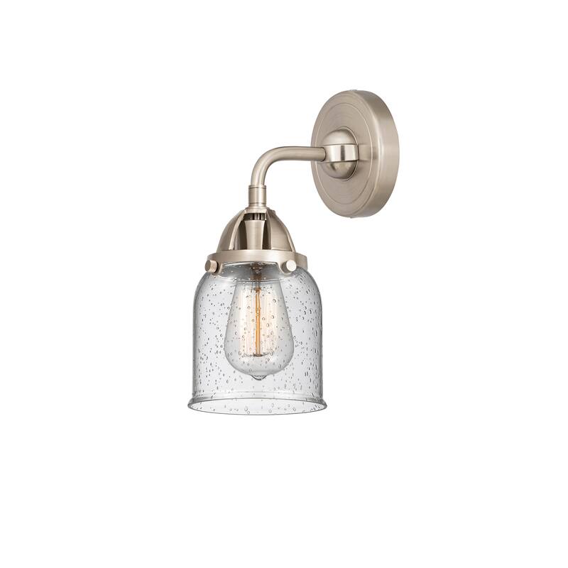 Innovations Lighting Nouveau 2 Bell - 1 Light 5" Sconce - Seedy/Brushed Satin Nickel