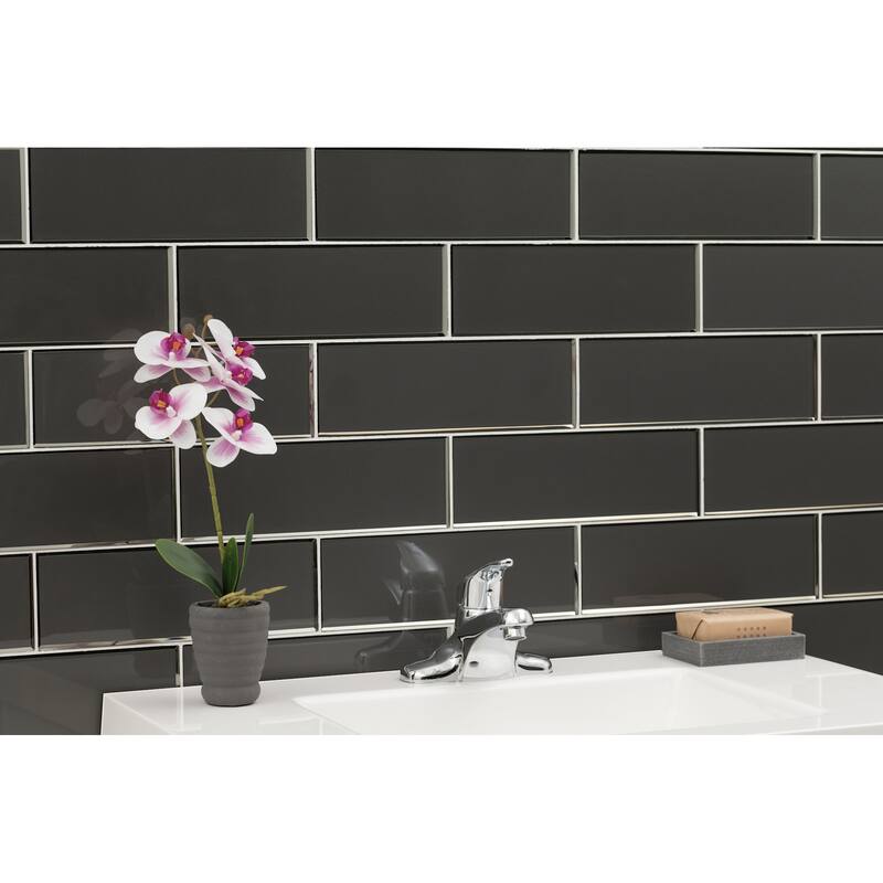Ackland AKM-G-RI4X12TL-CA Rivella - 4" x 12" Glass Solid Wall Tile -
