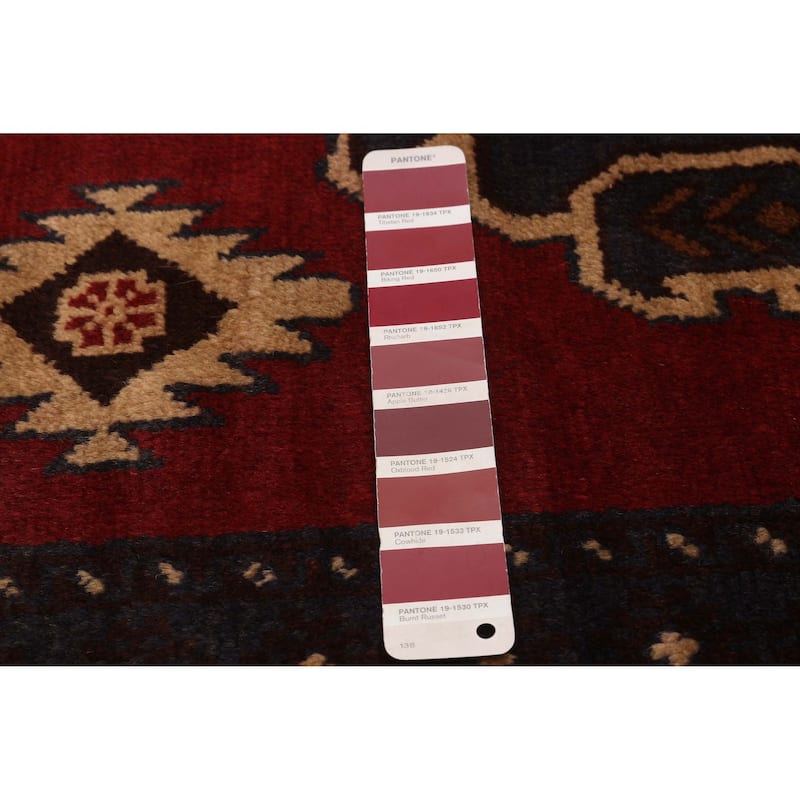 ECARPETGALLERY Hand-knotted Kazak Red Wool Rug - 3'6 x 6'2