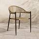 preview thumbnail 14 of 32, Furniture of America Holcomb Modern Wicker Rope Curved Patio Dining Arm Chair