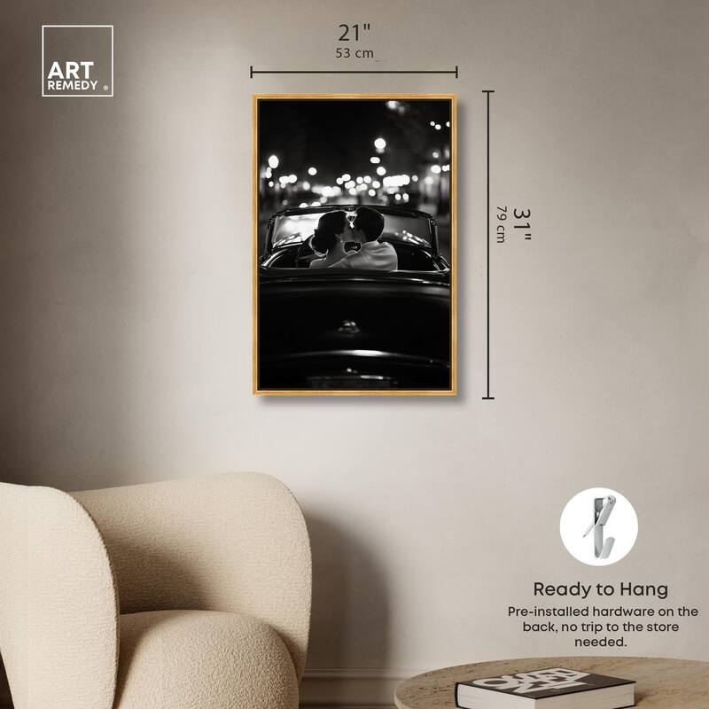 Kiss Me in the Moonlight II Canvas by Art Remedy