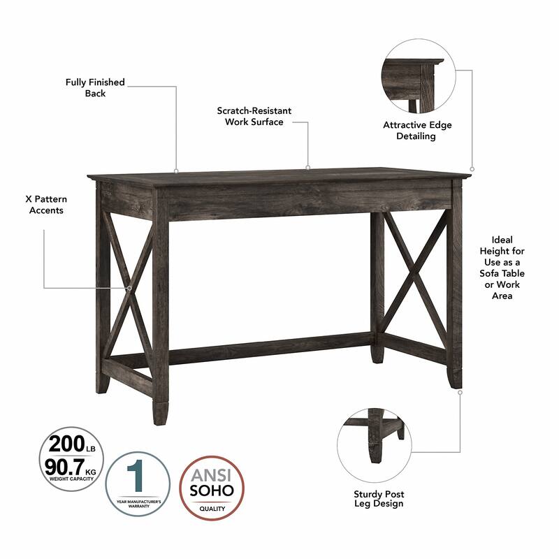 Key West 48W Writing Desk with Mobile File Cabinet by Bush Furniture