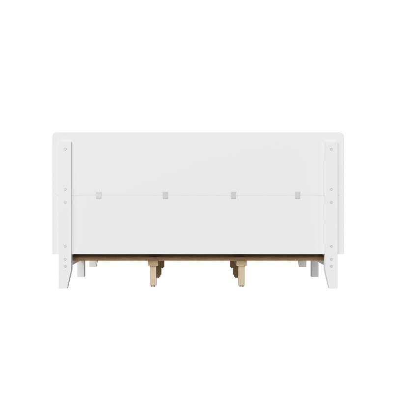 Roomfitters Full/Queen/King Size Wood Platform Bed with Headboard and Slat Support