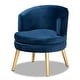 preview thumbnail 11 of 16, Baptiste Glam and Luxe Velvet and Gold Finished Wood Accent Chair